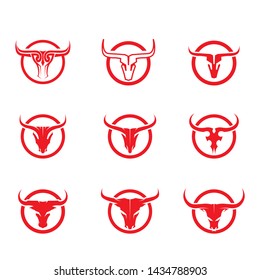 Bull horn  Logo Template vector icon illustration design