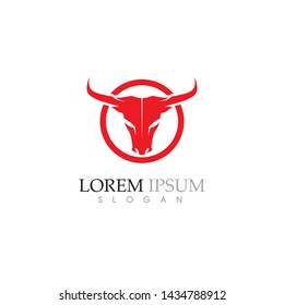 Bull horn  Logo Template vector icon illustration design