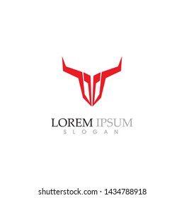 Bull horn  Logo Template vector icon illustration design
