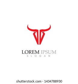 Bull horn  Logo Template vector icon illustration design