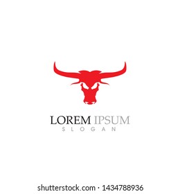 Bull horn  Logo Template vector icon illustration design