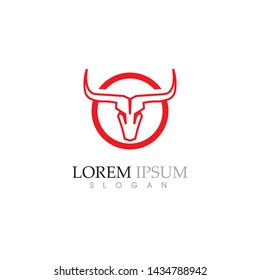 Bull horn  Logo Template vector icon illustration design
