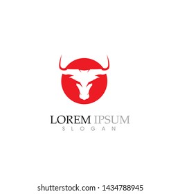 Bull horn  Logo Template vector icon illustration design