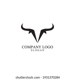 BULL Horn Logo Template vector icon illustration design