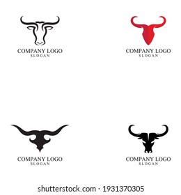 BULL-Horn-Logo Vorlage Vektorsymbol-Design