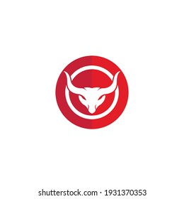 Modelo BULL Horn Logo Plantilla vector ilustración de icono