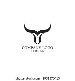 BULL Horn Logo Template Vector Icon Illustration Design