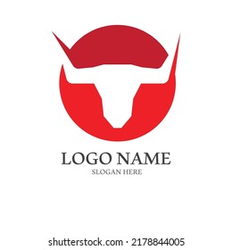 bull horn logo in vector style.