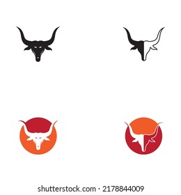 bull horn logo in vector style.