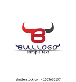 Bull and horn logo vector symbols template icons app