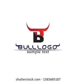 Bull and horn logo vector symbols template icons app