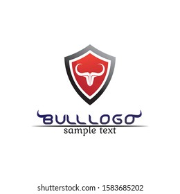 Bull and horn logo vector symbols template icons app