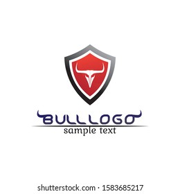 Bull and horn logo vector symbols template icons app