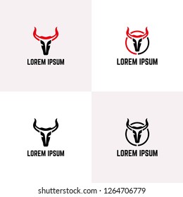 Bull Horn logo, vector, template