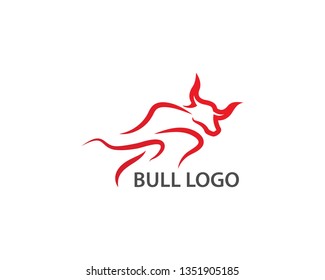 Bull horn logo vector template