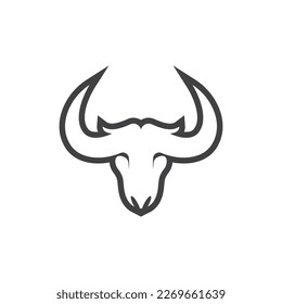 Bull Horn Logo Vector Template