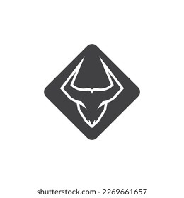 Bull Horn Logo Vector Template