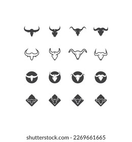 Bull Horn Logo Vector Template