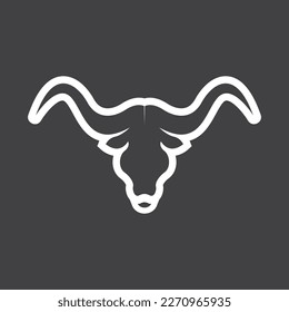 Bull Horn Logo Vector Template
