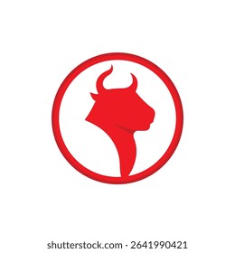 Bull horn logo vector template design