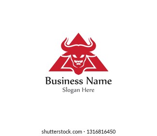 Bull horn red logo and symbols template icons app
