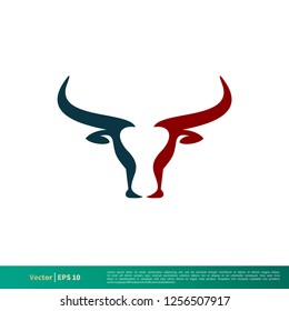 Bull Horn Vector Icon Logo Template Illustration Design. Vector EPS 10.