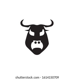 Bull Horn.Bull head Vector Icon Logo Template Illustration Design