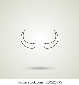 Bull horns icon.