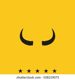 Bull horns icon.