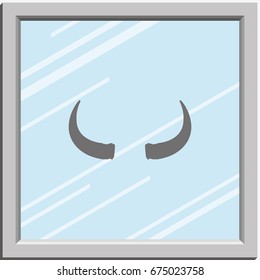 Bull horns icon.