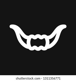 Bull horns icon logo, illustration, vector sign symbol for design