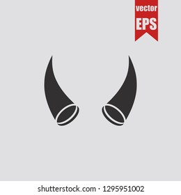 Bull horns icon.Vector illustration.