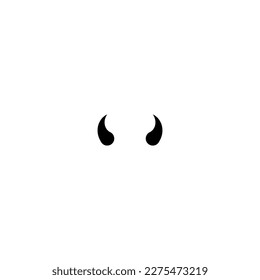 Bull horns on a white background