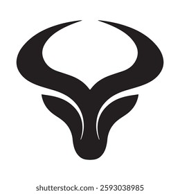  bull horns symbol, Buffalo cow ox bull head logo design template