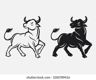 Bull icon design template