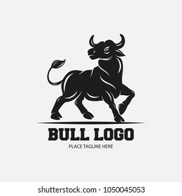 Bull icon design template on a white background