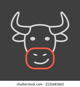 Bull icon. Farm animal vector illustration. Agriculture sign. Graph symbol for your web site design, logo, app, UI. EPS10.
