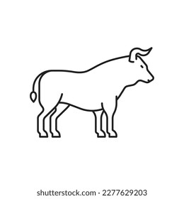 Bull icon. High quality black vector illustration.