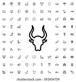 bull icon illustration isolated vector sign symbol. Animals icons vector set.