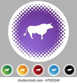Bull icon isolated on a white background.