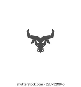Bull icon logo design template