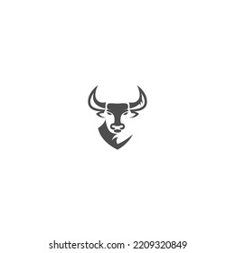 Bull icon logo design template