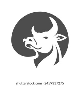 Bull icon logo design template