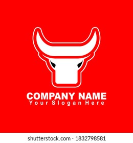 bull icon logo design vector illustration