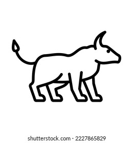 Bull Icon Logo Design Vector Template Illustration Sign And Symbol Pixels Perfect
