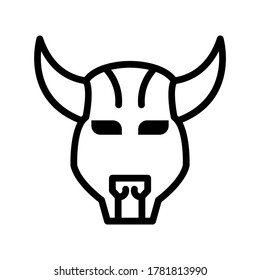 bull icon or logo isolated sign symbol vector illustration - high quality black style vector icons
