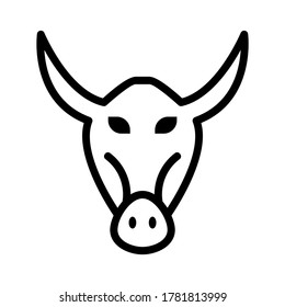 bull icon or logo isolated sign symbol vector illustration - high quality black style vector icons
