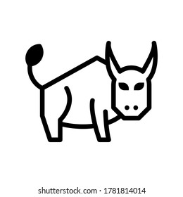 bull icon or logo isolated sign symbol vector illustration - high quality black style vector icons
