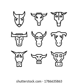 bull icon or logo isolated sign symbol vector illustration - Collection of high quality black style vector icons
