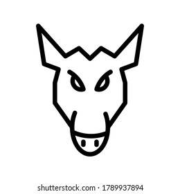bull icon or logo isolated sign symbol vector illustration - high quality black style vector icons
